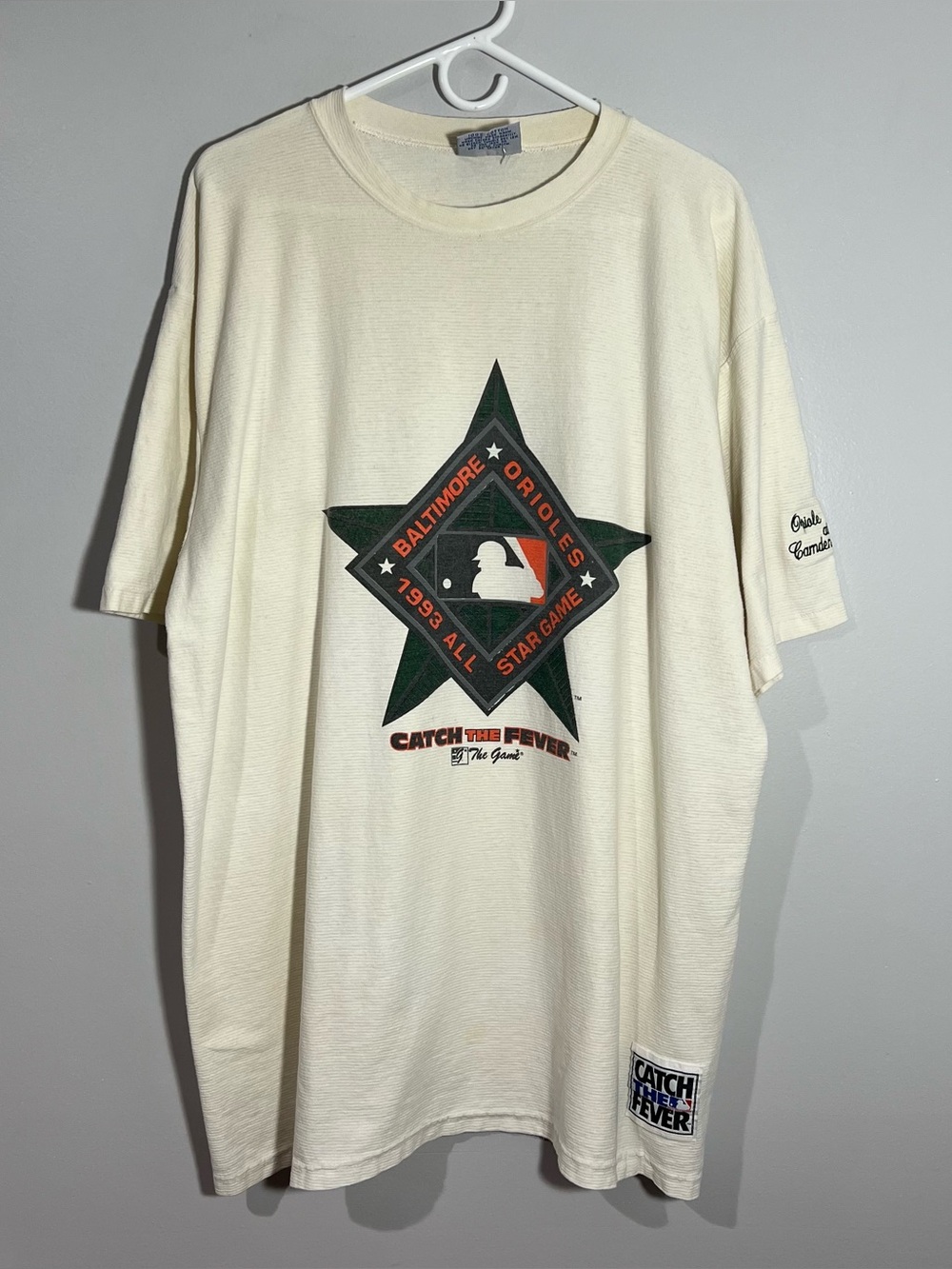 Vintage MLB Baltimore Orioles 1993 All Star Game Single Stitch T-Shirt Mens XL